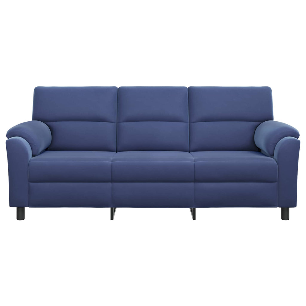 vidaXL Sofa Niebieski policyjny 214 x 85 x 93 cm Welur