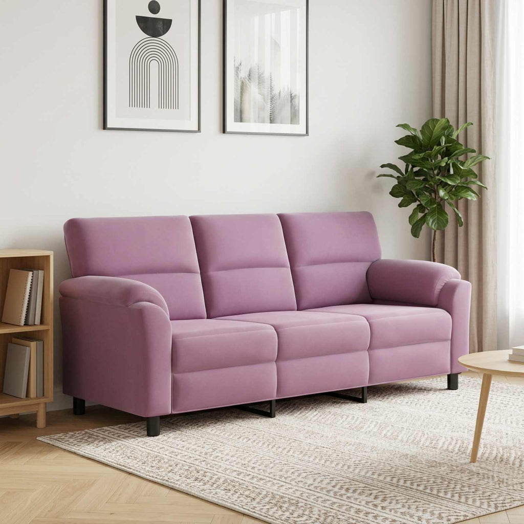 vidaXL Sofa Fioletowy 214 x 85 x 93 cm Welur