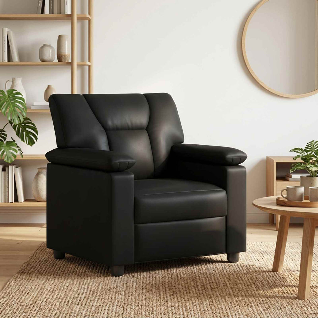 vidaXL Sofa Czarny 91 x 85 x 93 cm Ekoskóra