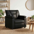 vidaXL Sofa Czarny 91 x 85 x 93 cm Ekoskóra