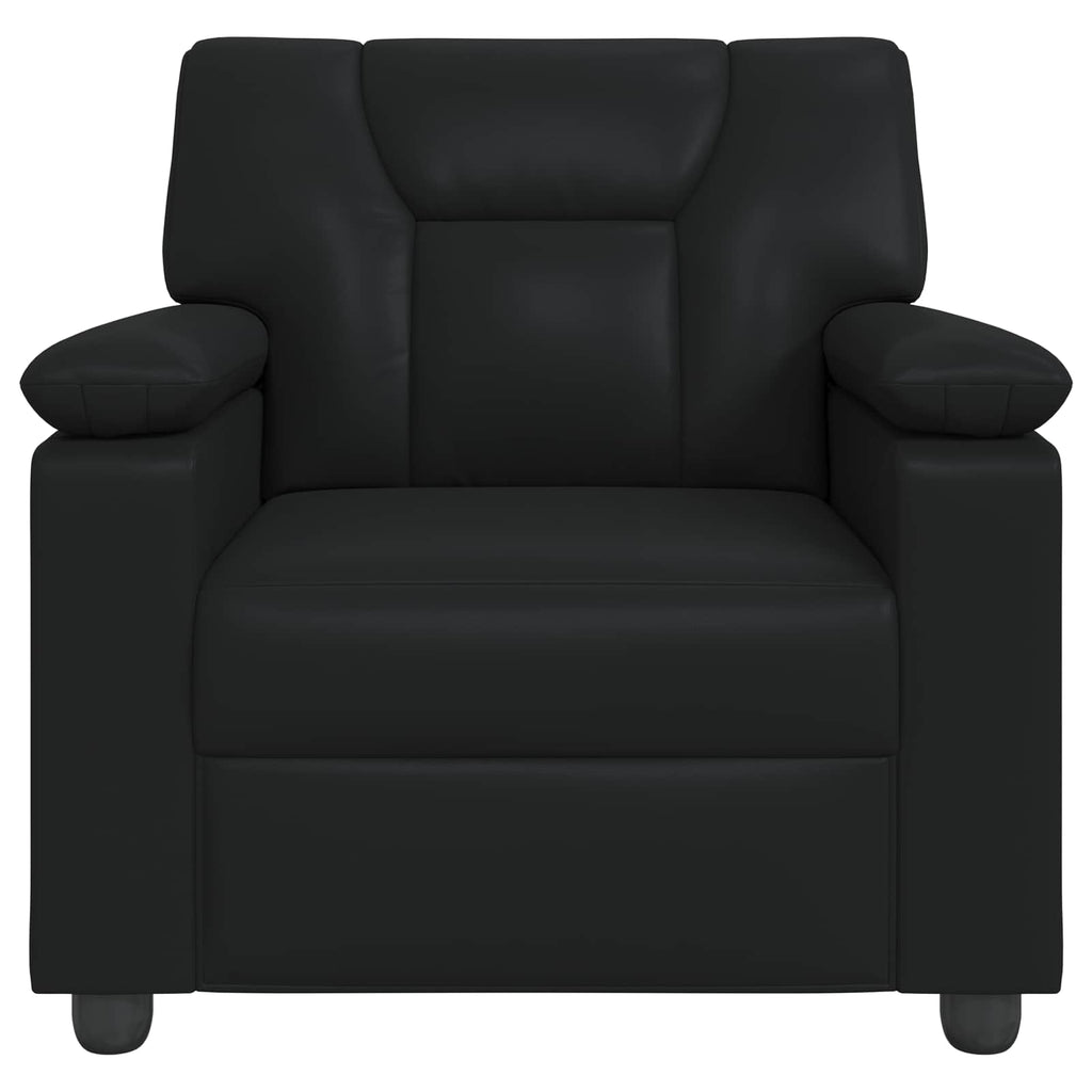 vidaXL Sofa Czarny 91 x 85 x 93 cm Ekoskóra
