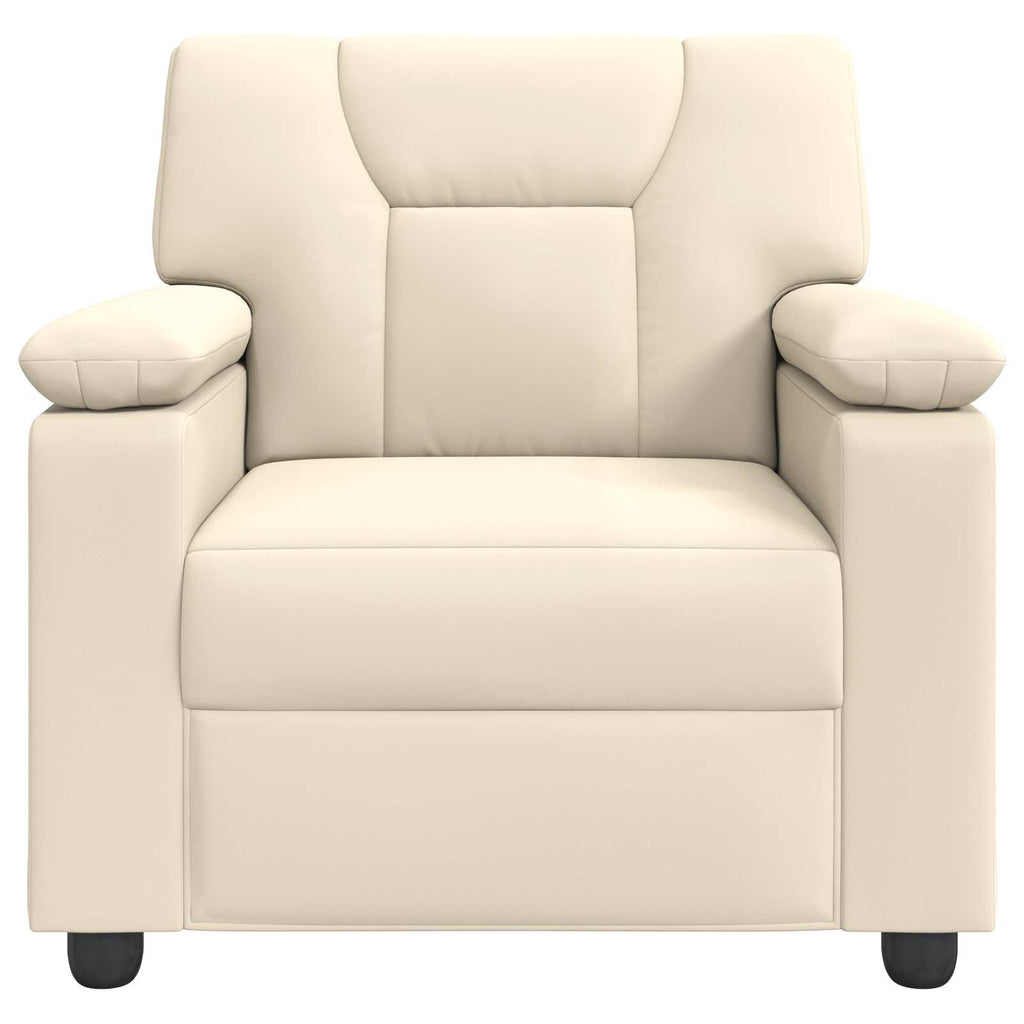 vidaXL Sofa kremowy 91 x 85 x 93 cm Ekoskóra