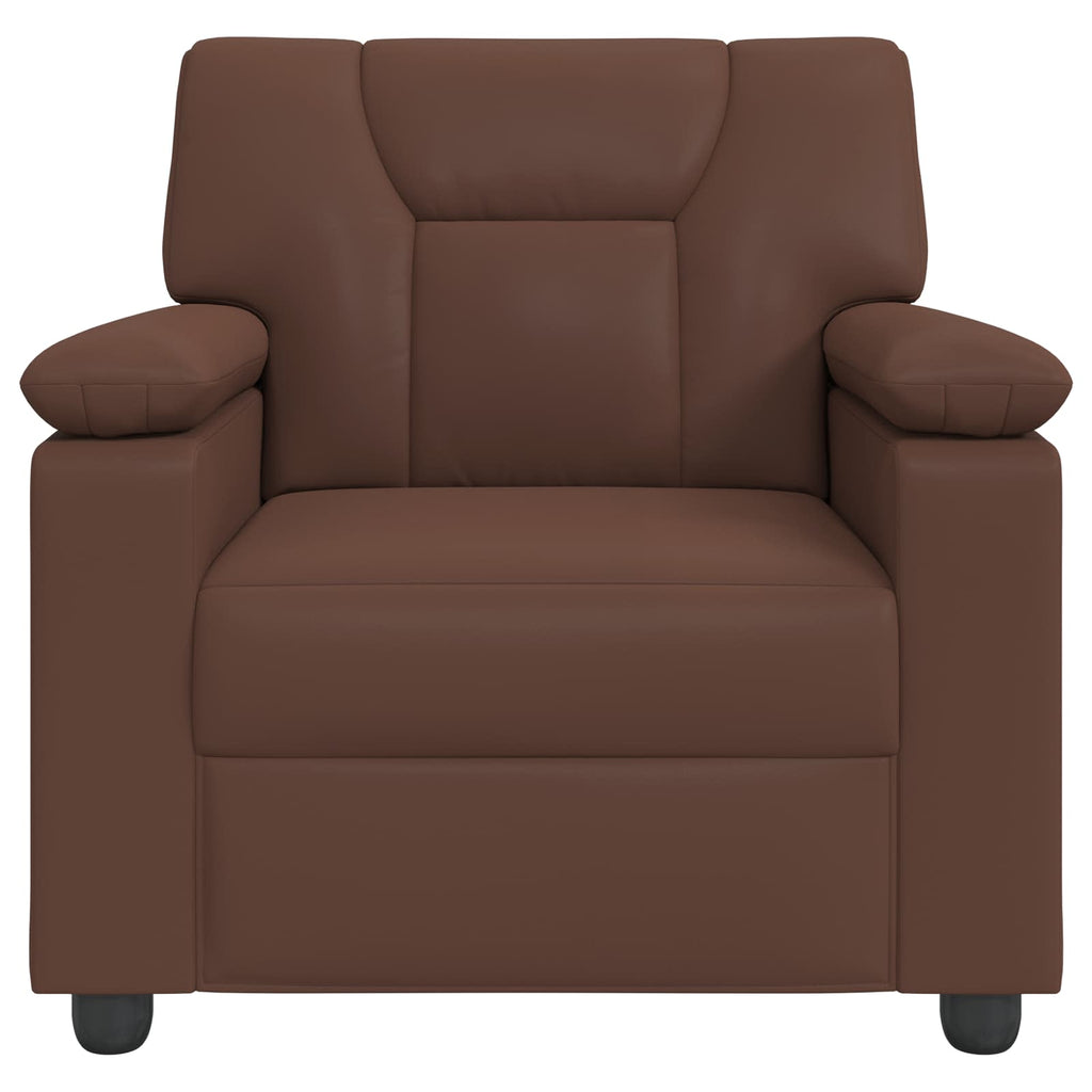 vidaXL Sofa brązowy 91 x 85 x 93 cm Ekoskóra