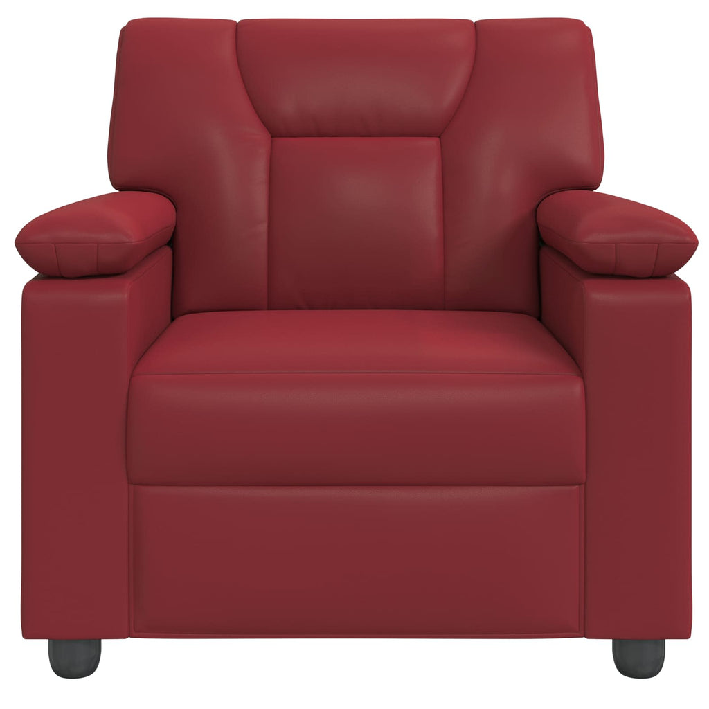 vidaXL Sofa Czerwone wino 91 x 85 x 93 cm Ekoskóra