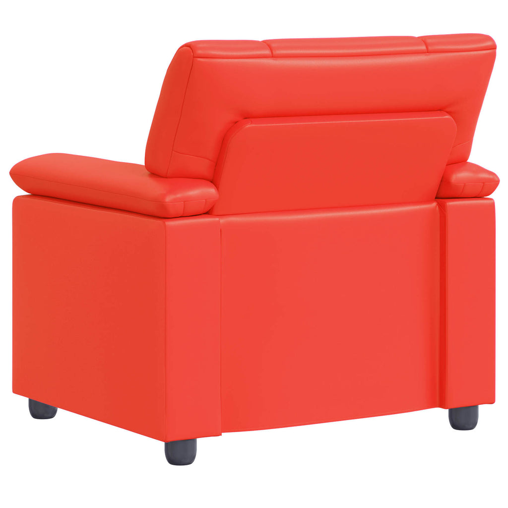 vidaXL Sofa czerwony 91 x 85 x 93 cm Ekoskóra