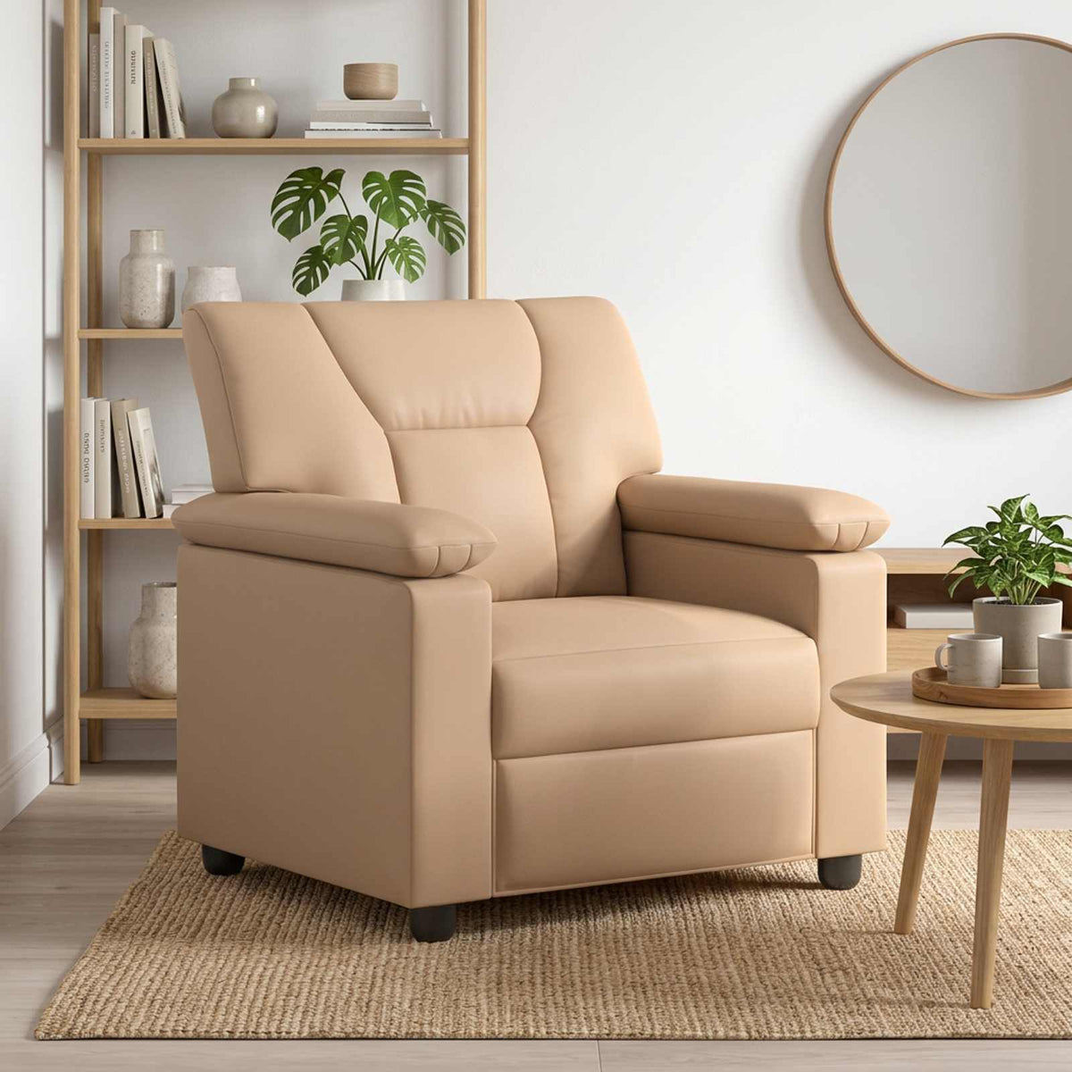 vidaXL Sofa Cappuccino 91 x 85 x 93 cm Ekoskóra