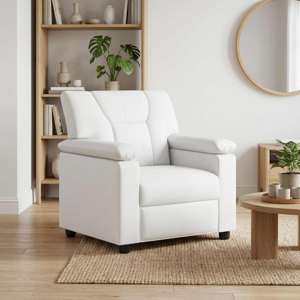 vidaXL Sofa Biały 91 x 85 x 93 cm Ekoskóra