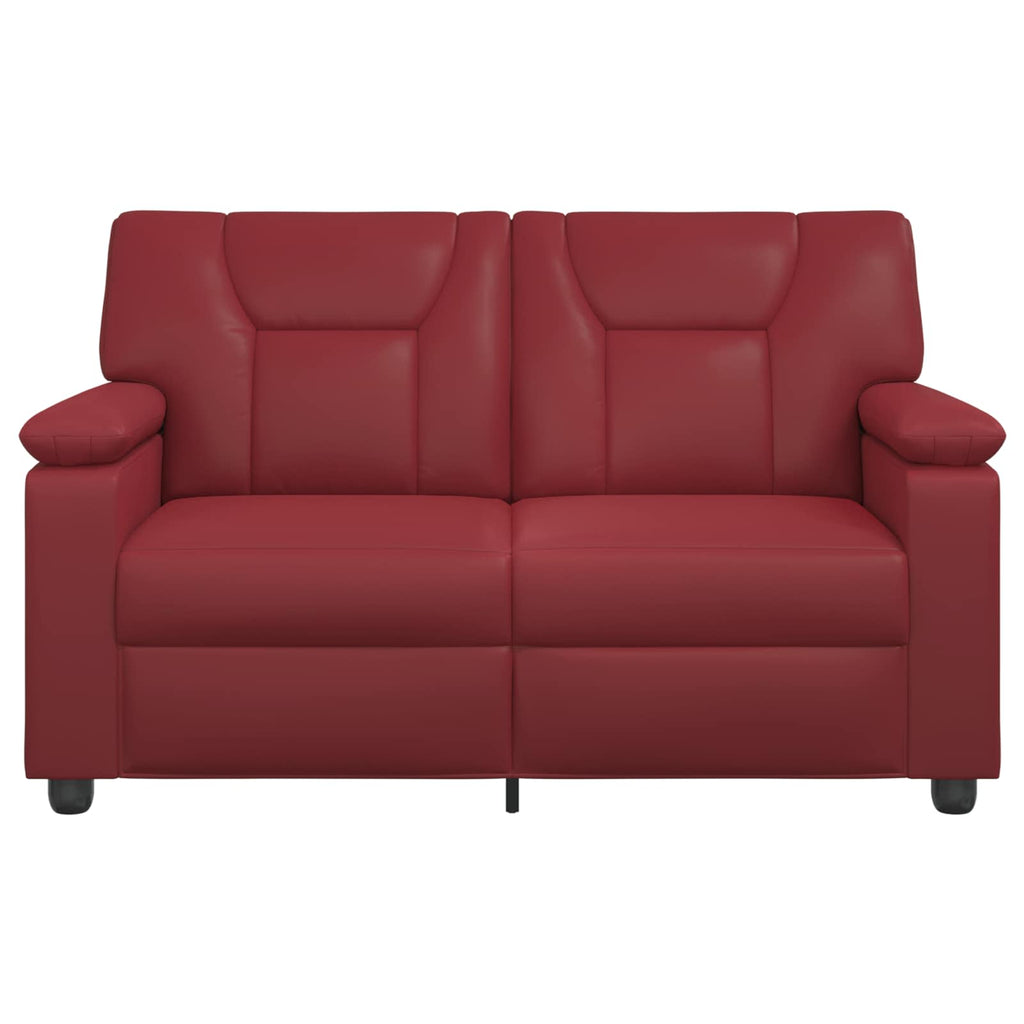 vidaXL Sofa Czerwone wino 151 x 85 x 93 cm Ekoskóra