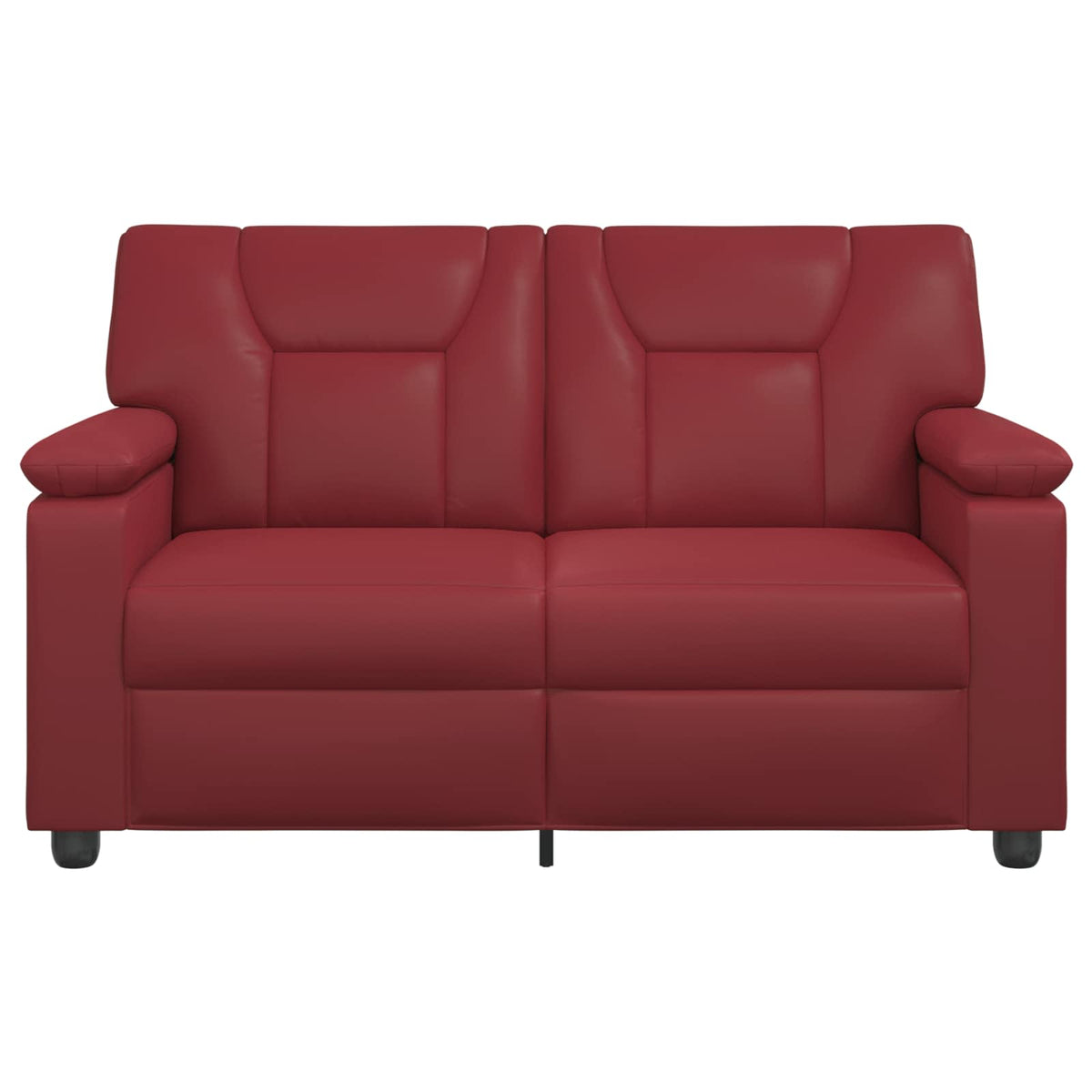 vidaXL Sofa Czerwone wino 151 x 85 x 93 cm Ekoskóra