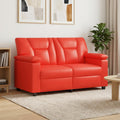 vidaXL Sofa czerwony 151 x 85 x 93 cm Ekoskóra