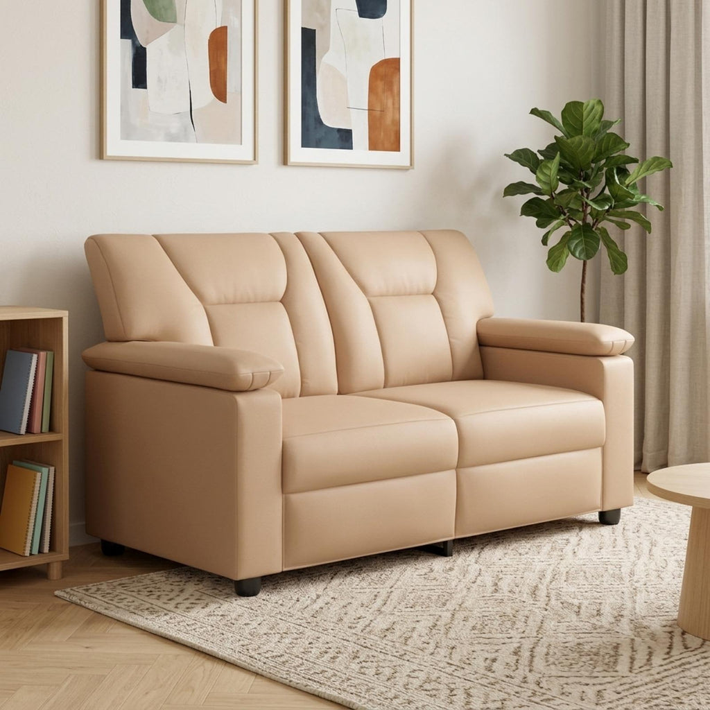 vidaXL Sofa Cappuccino 151 x 85 x 93 cm Ekoskóra