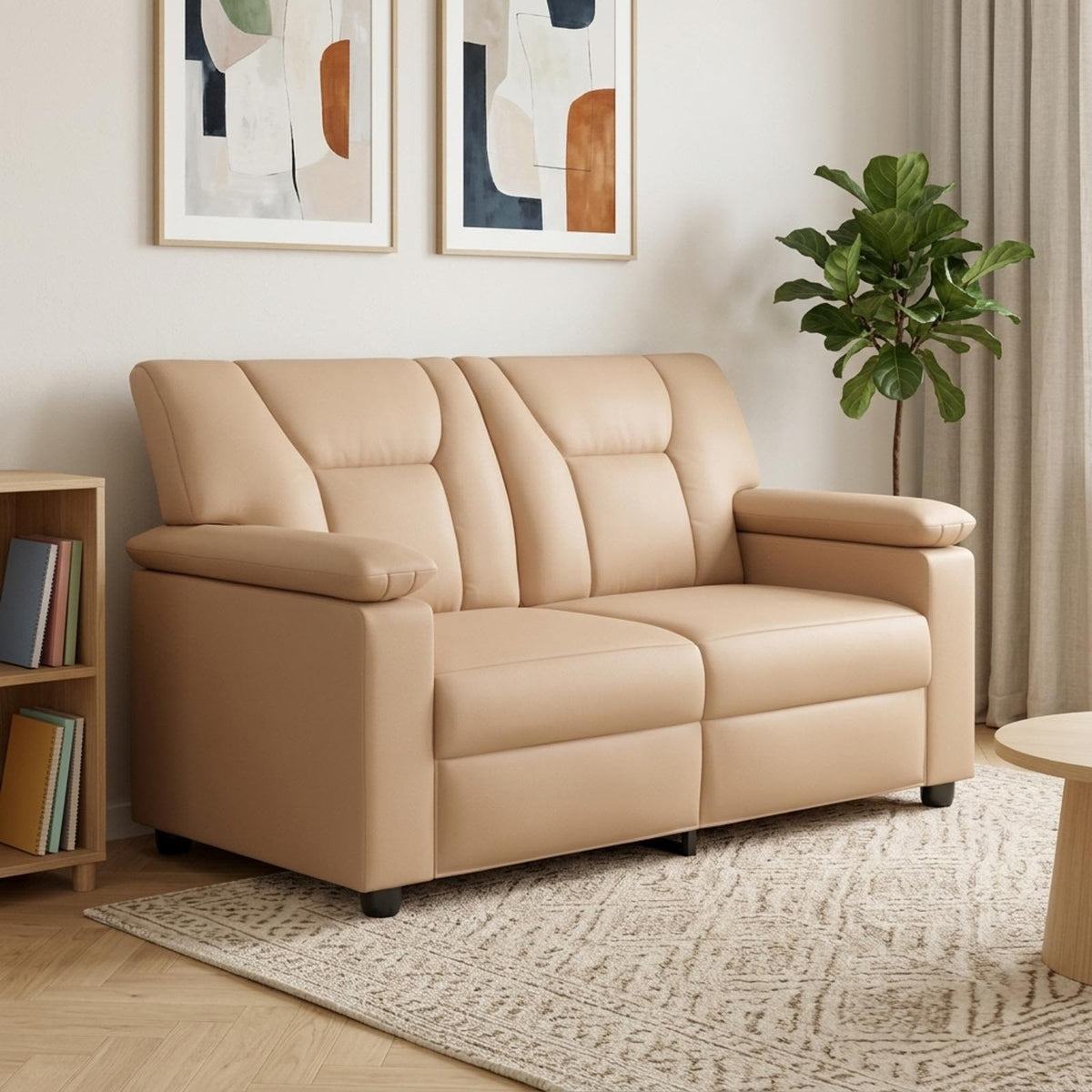 vidaXL Sofa Cappuccino 151 x 85 x 93 cm Ekoskóra