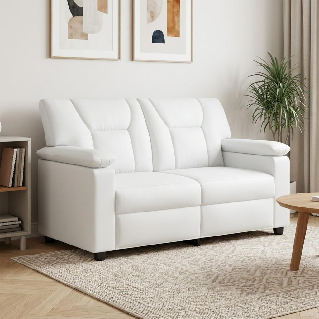 vidaXL Sofa Biały 151 x 85 x 93 cm Ekoskóra