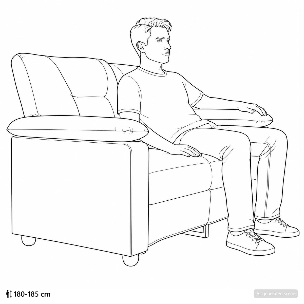 vidaXL Sofa Biały 151 x 85 x 93 cm Ekoskóra