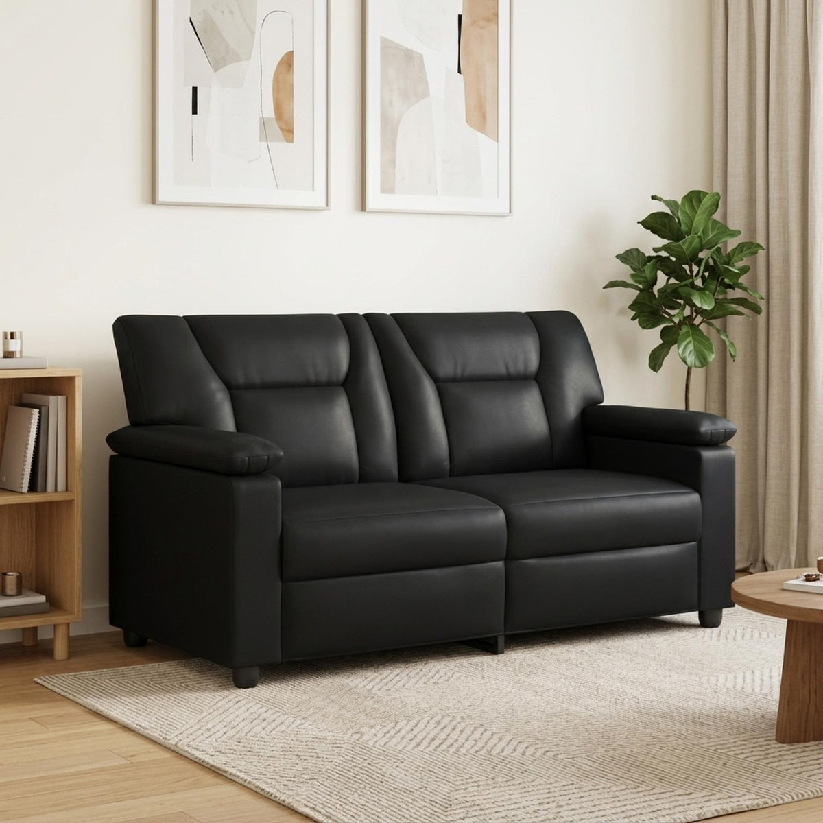 vidaXL Sofa Czarny 171 x 85 x 93 cm Ekoskóra