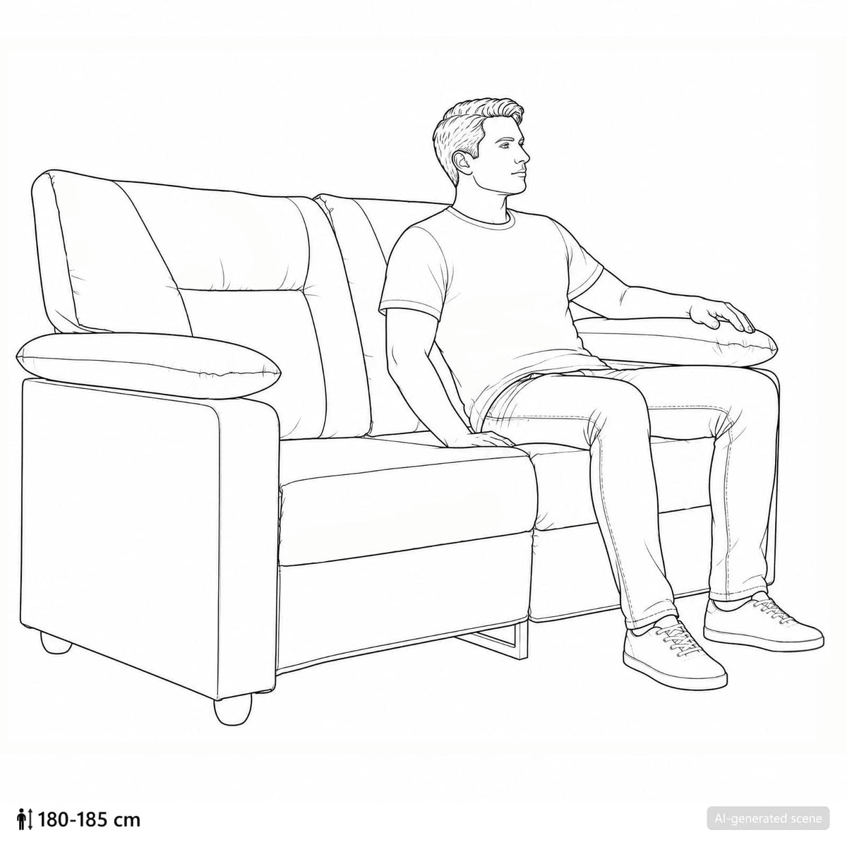 vidaXL Sofa brązowy 171 x 85 x 93 cm Ekoskóra