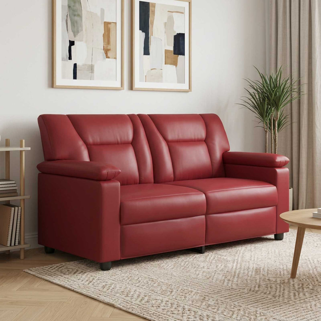 vidaXL Sofa Czerwone wino 171 x 85 x 93 cm Ekoskóra