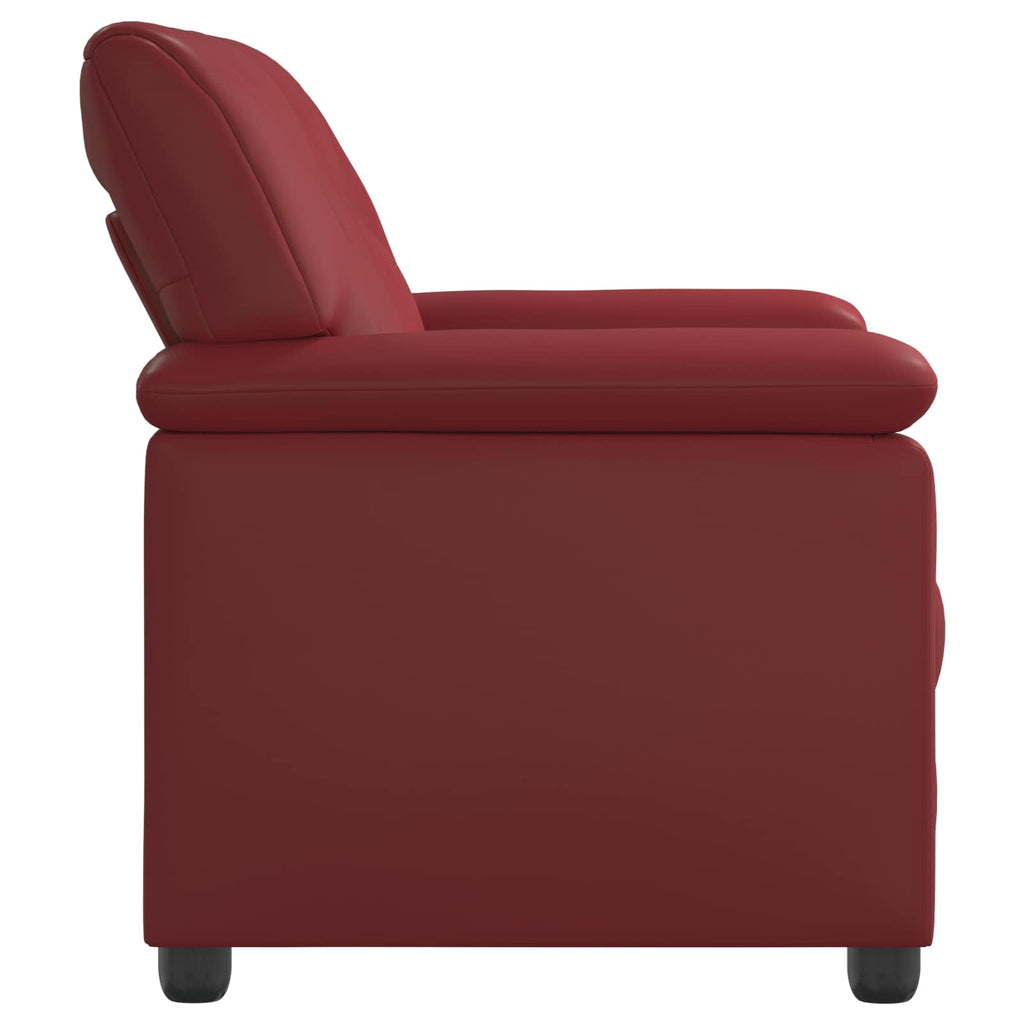 vidaXL Sofa Czerwone wino 171 x 85 x 93 cm Ekoskóra