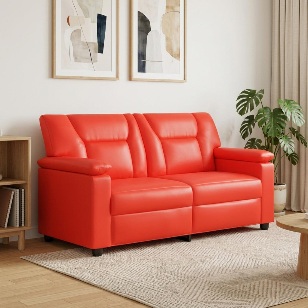 vidaXL Sofa czerwony 171 x 85 x 93 cm Ekoskóra