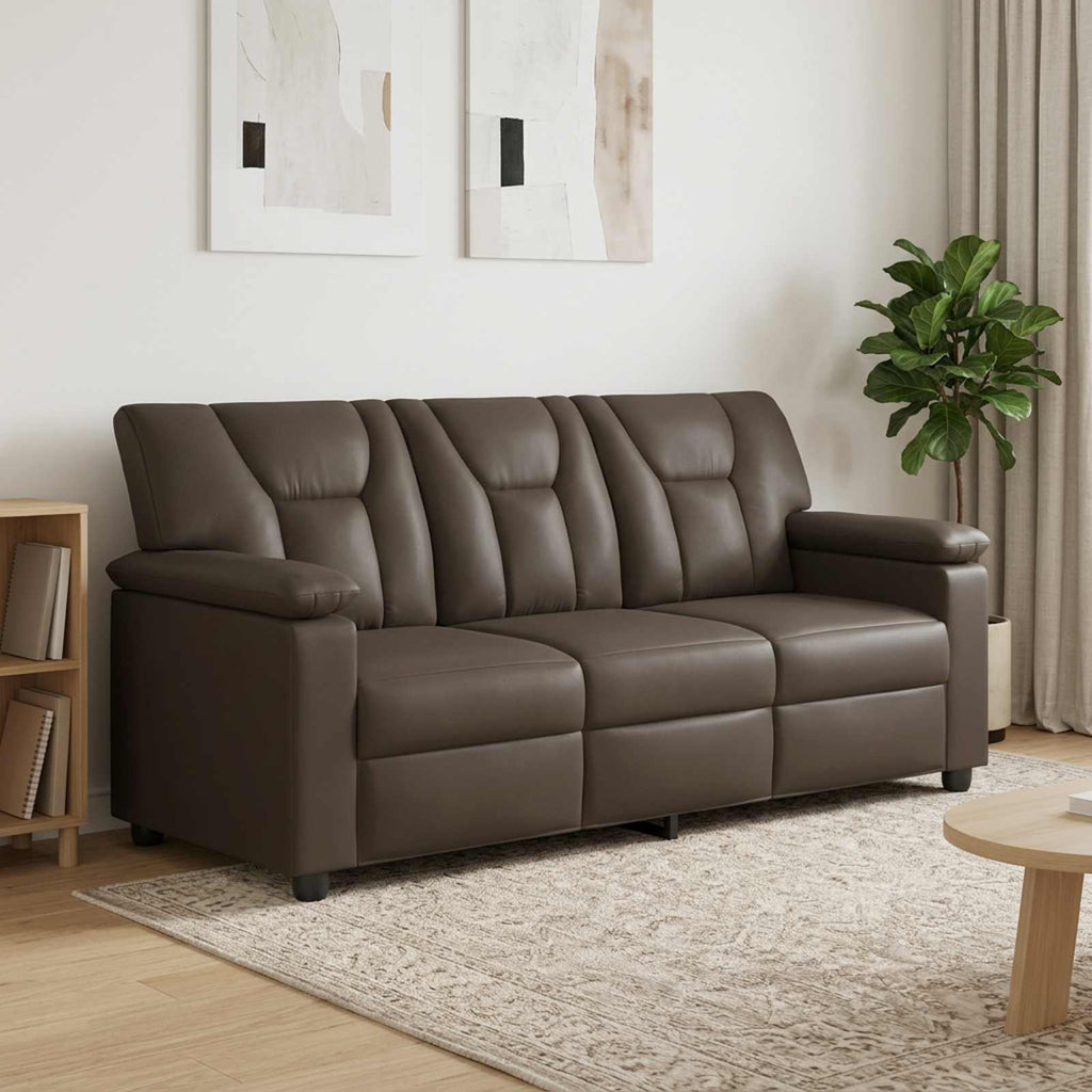 vidaXL Sofa Szary 191 x 85 x 93 cm Ekoskóra