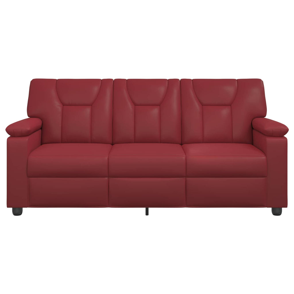 vidaXL Sofa Czerwone wino 191 x 85 x 93 cm Ekoskóra