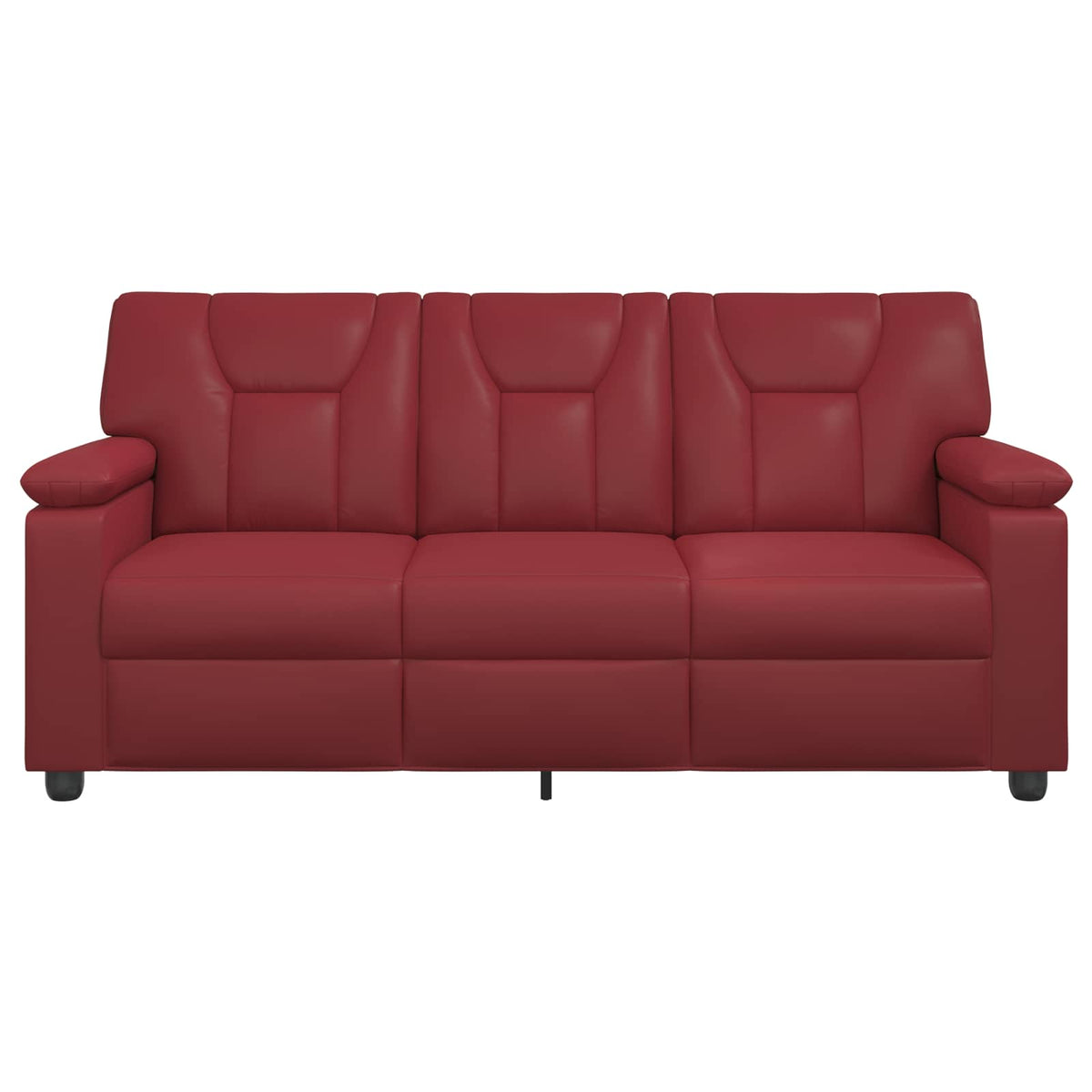 vidaXL Sofa Czerwone wino 191 x 85 x 93 cm Ekoskóra