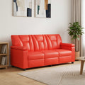 vidaXL Sofa czerwony 191 x 85 x 93 cm Ekoskóra