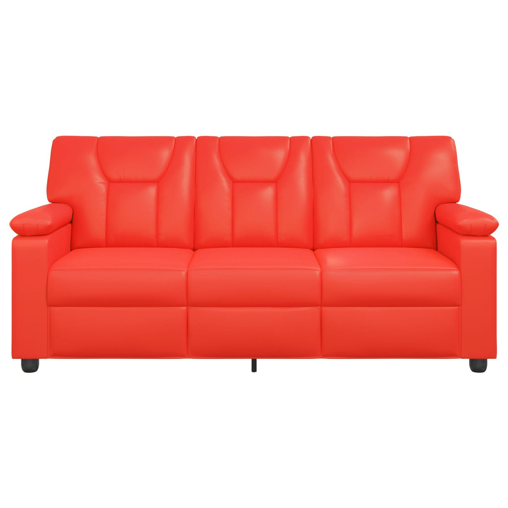 vidaXL Sofa czerwony 191 x 85 x 93 cm Ekoskóra