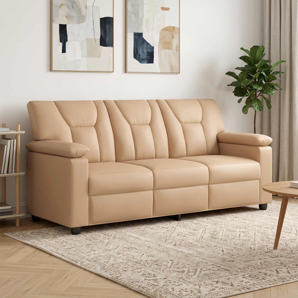 vidaXL Sofa Cappuccino 191 x 85 x 93 cm Ekoskóra