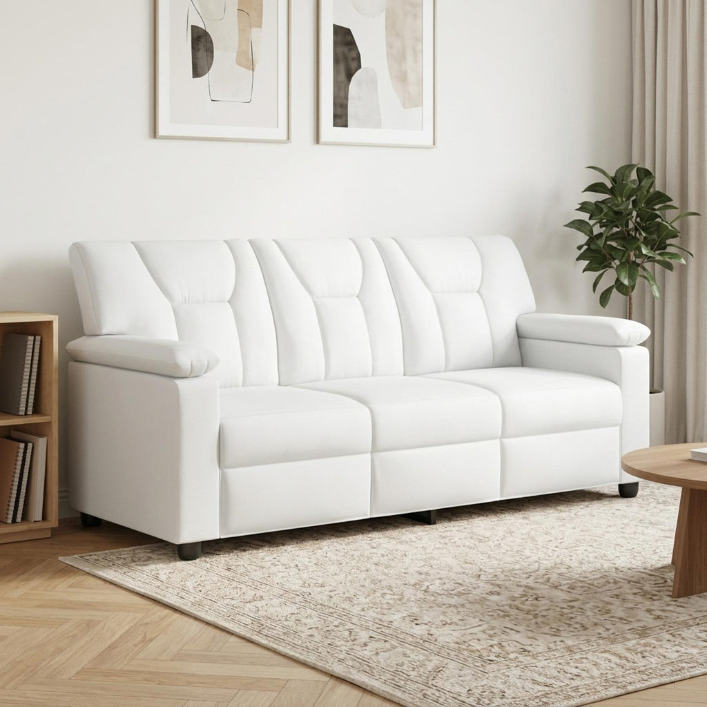 vidaXL Sofa Biały 191 x 85 x 93 cm Ekoskóra