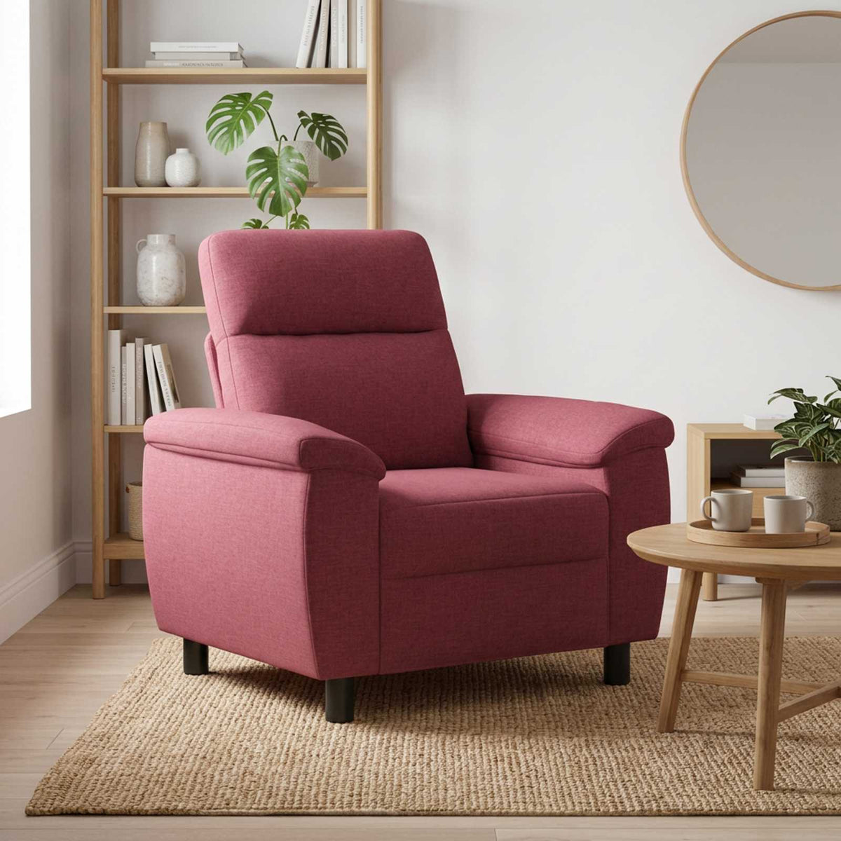 vidaXL Sofa Czerwone wino 95 x 90 x 95 cm tkanina