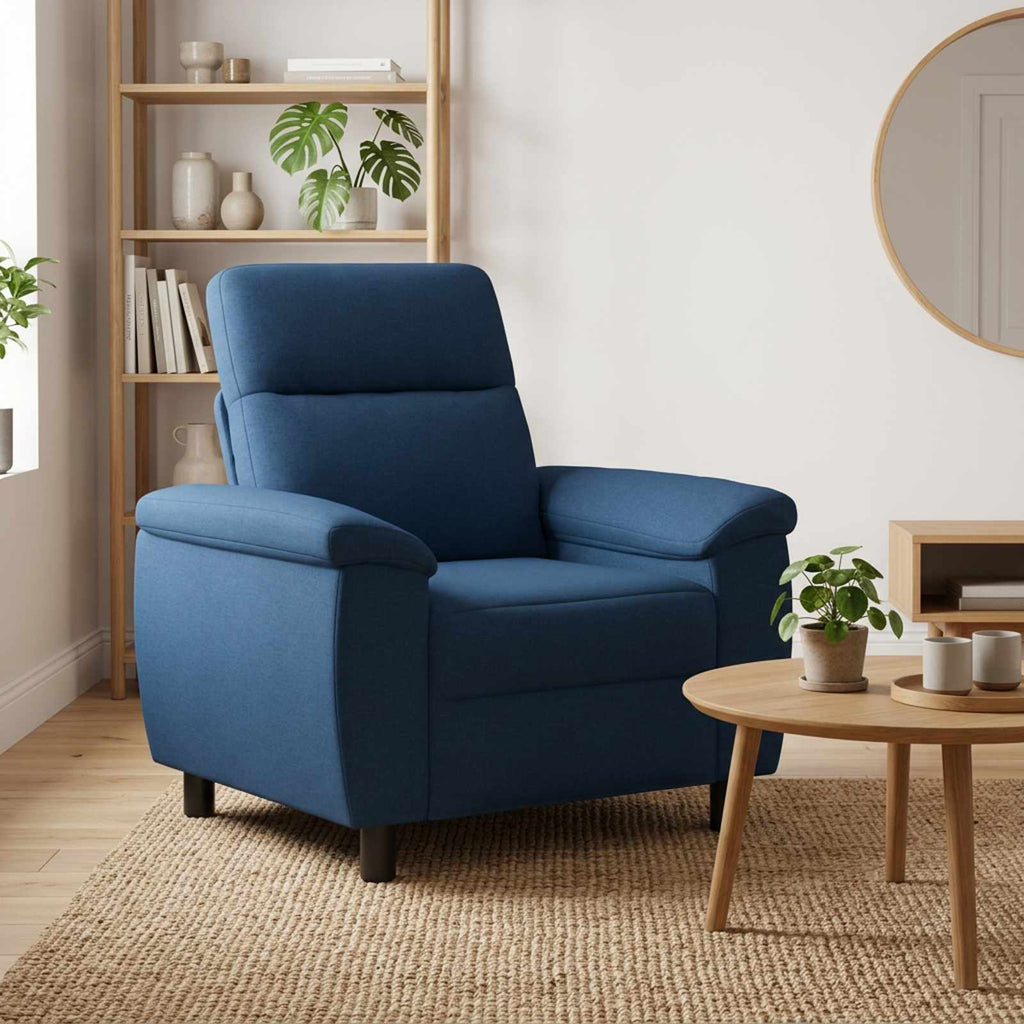 vidaXL Sofa niebieski 95 x 90 x 95 cm tkanina