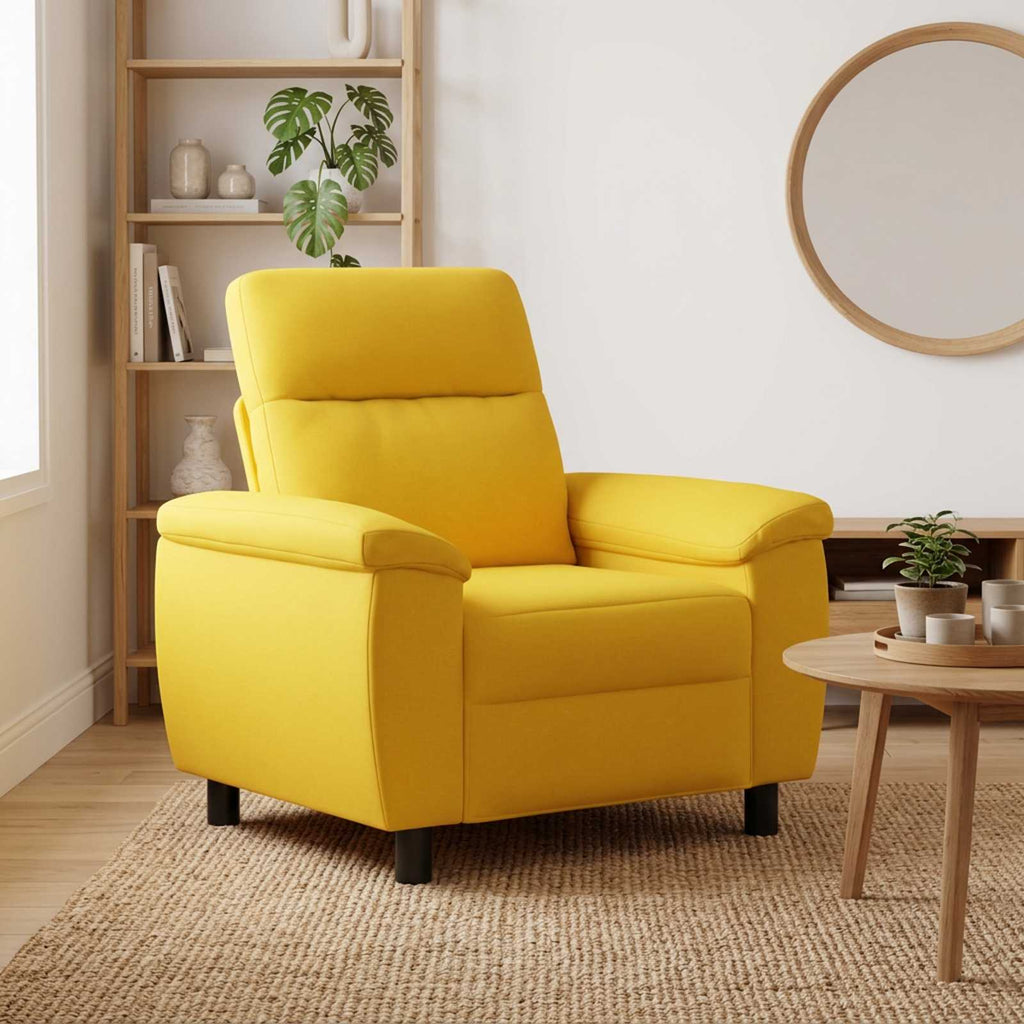 vidaXL Sofa Jasnożółty 95 x 90 x 95 cm tkanina