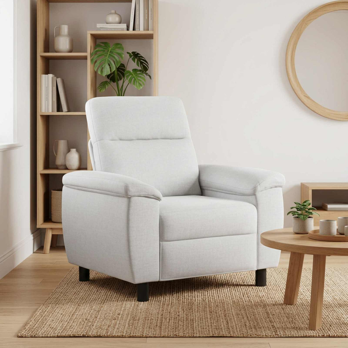 vidaXL Sofa Biały 95 x 90 x 95 cm tkanina