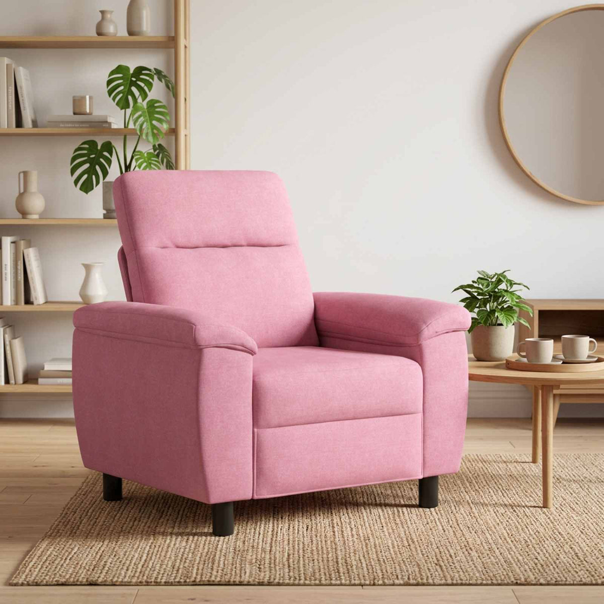 vidaXL Sofa różowy 95 x 90 x 95 cm tkanina