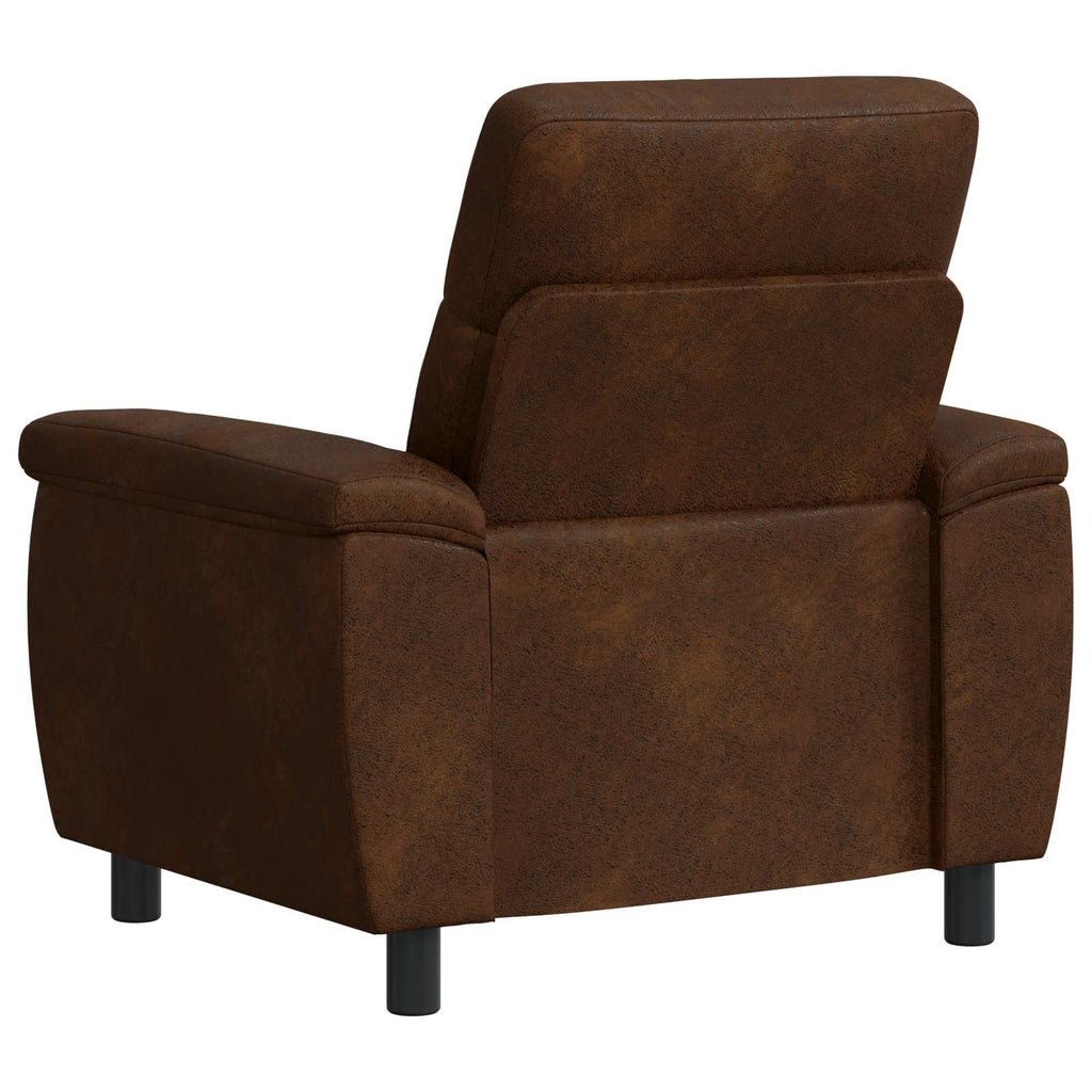 vidaXL Sofa brązowy 95 x 90 x 95 cm Skóra zamszowa