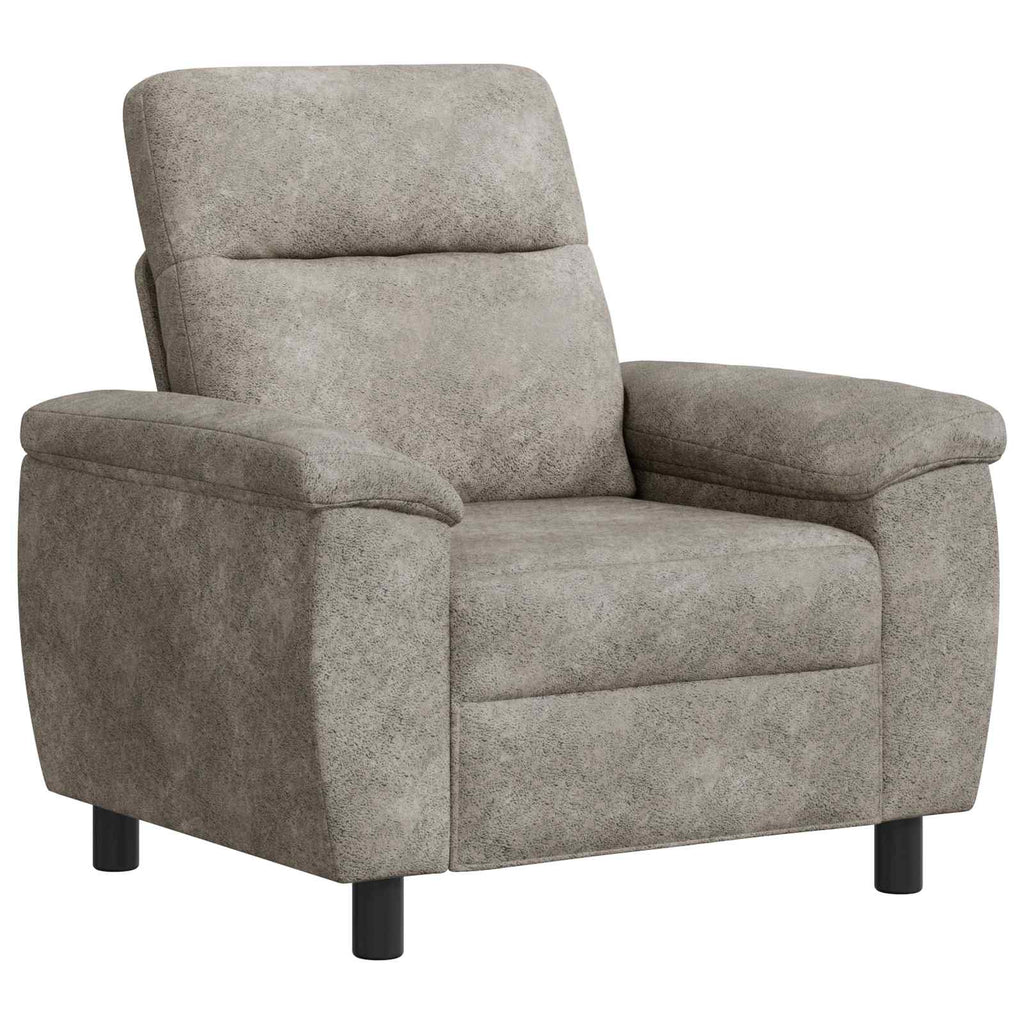 vidaXL Sofa jasnoszary 95 x 90 x 95 cm Skóra zamszowa