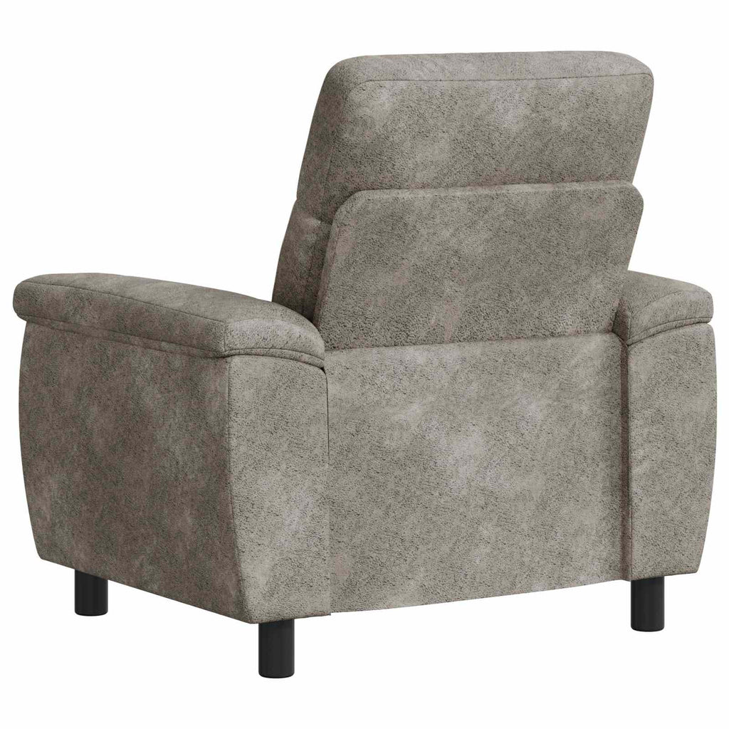 vidaXL Sofa jasnoszary 95 x 90 x 95 cm Skóra zamszowa