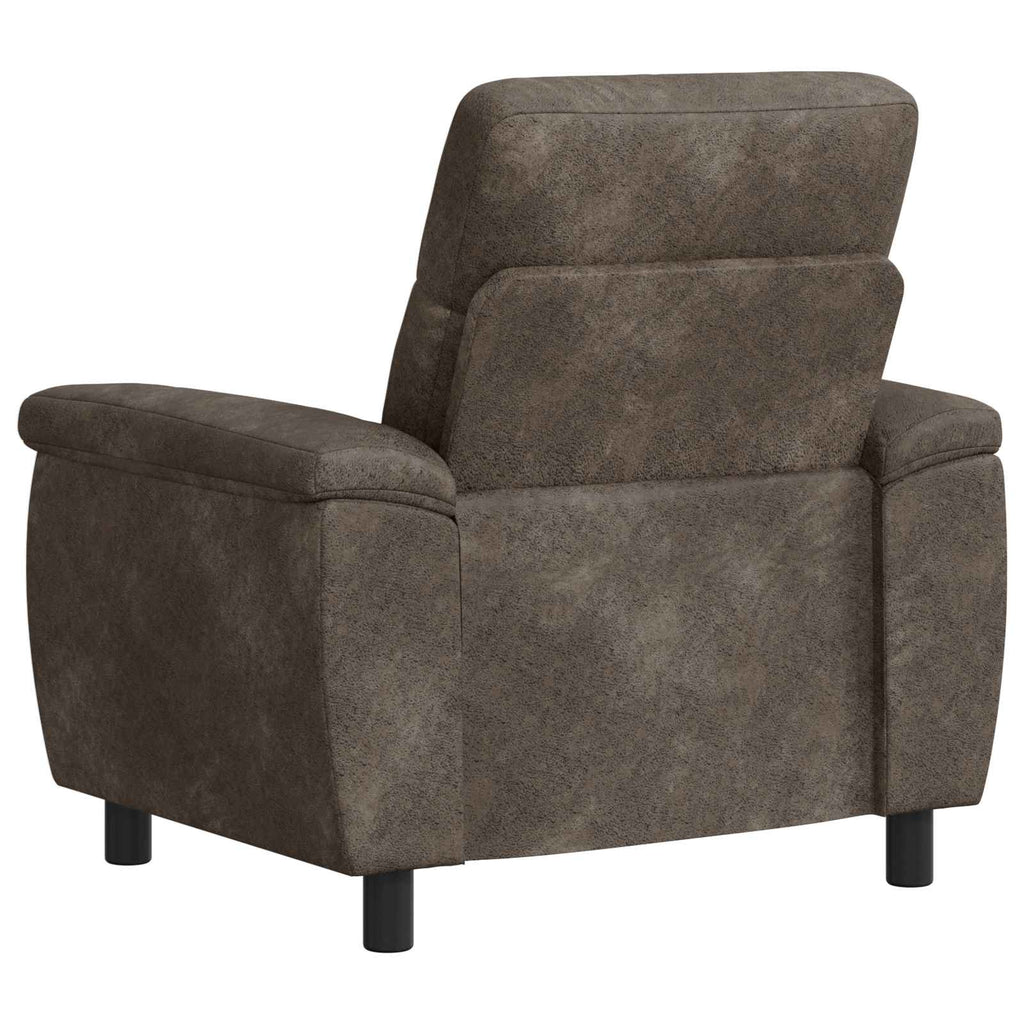 vidaXL Sofa ciemnoszary 95 x 90 x 95 cm Skóra zamszowa