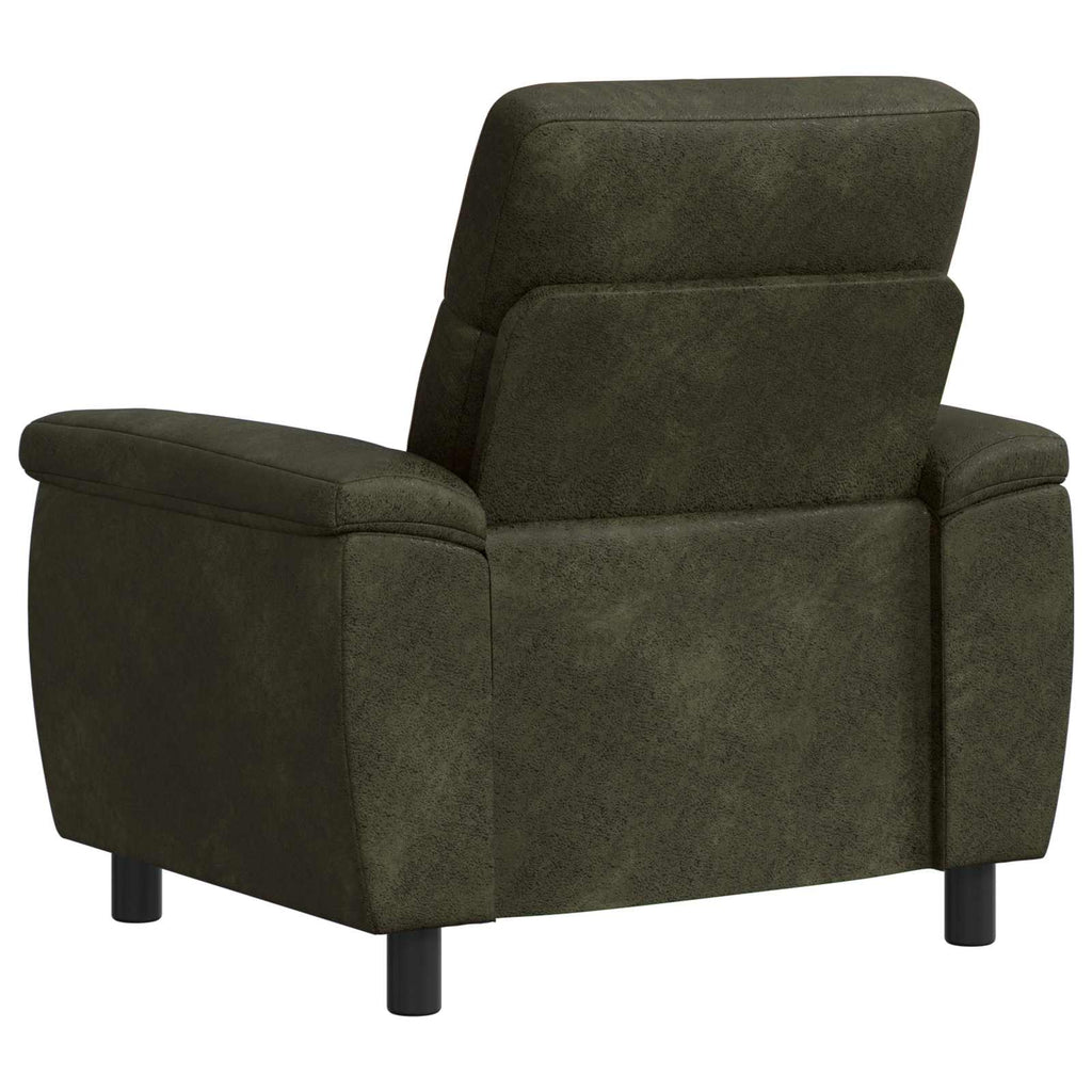vidaXL Sofa Zielony wojskowy 95 x 90 x 95 cm Skóra zamszowa