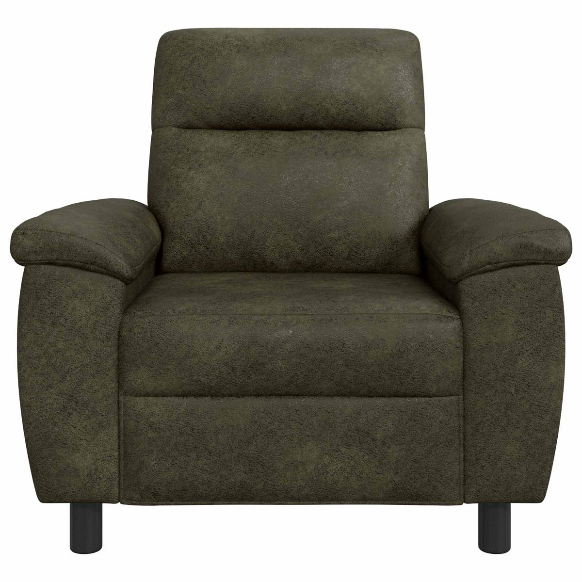 vidaXL Sofa Zielony wojskowy 95 x 90 x 95 cm Skóra zamszowa