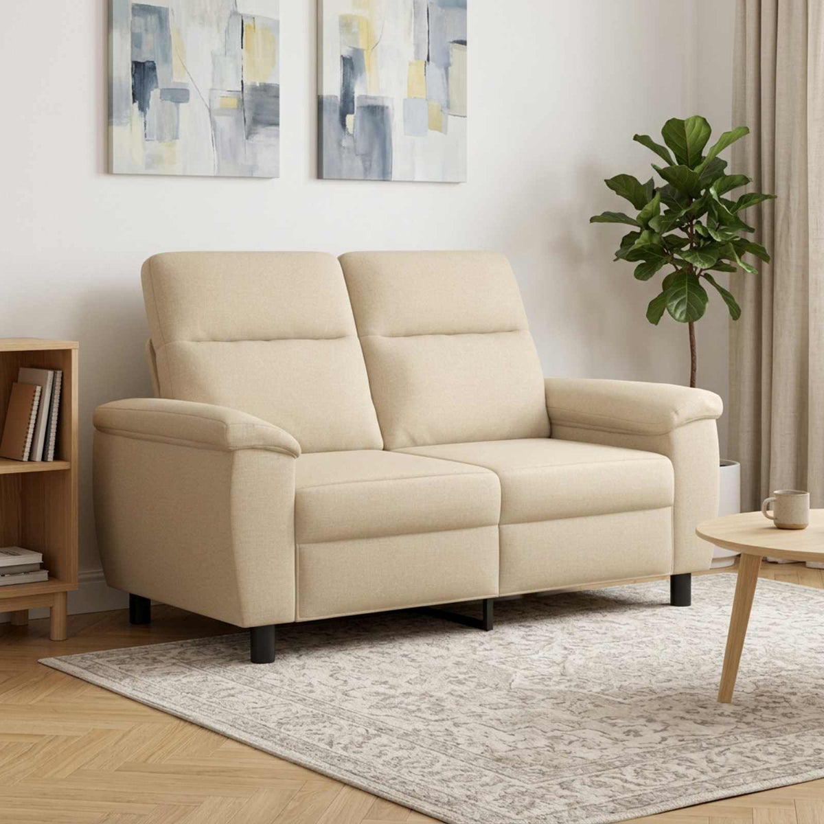 vidaXL Sofa kremowy 158 x 90 x 95 cm tkanina