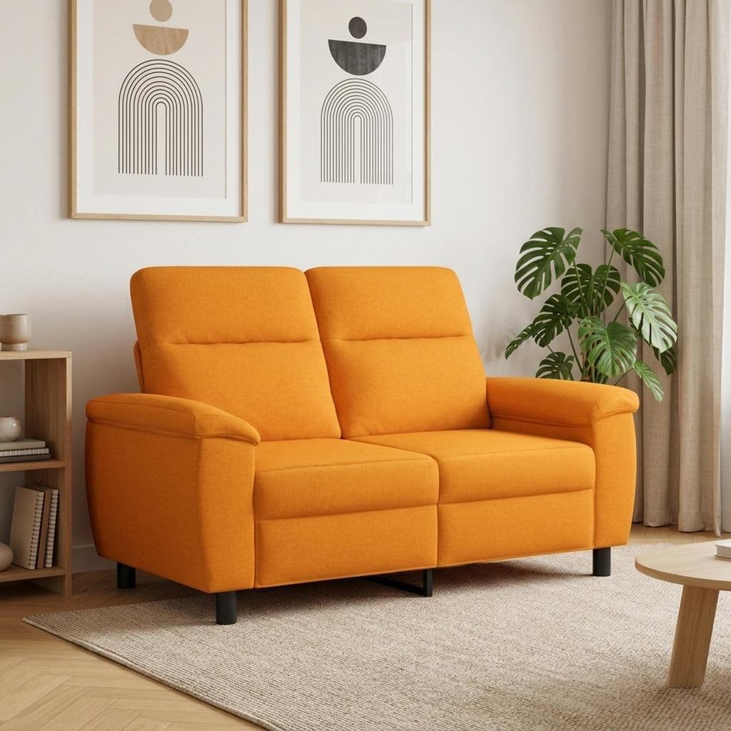 vidaXL Sofa Ciemny Żółty 158 x 90 x 95 cm tkanina