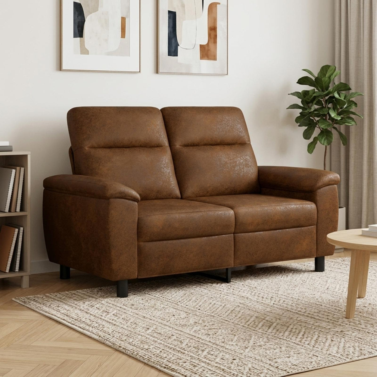 vidaXL Sofa brązowy 158 x 90 x 95 cm Skóra zamszowa