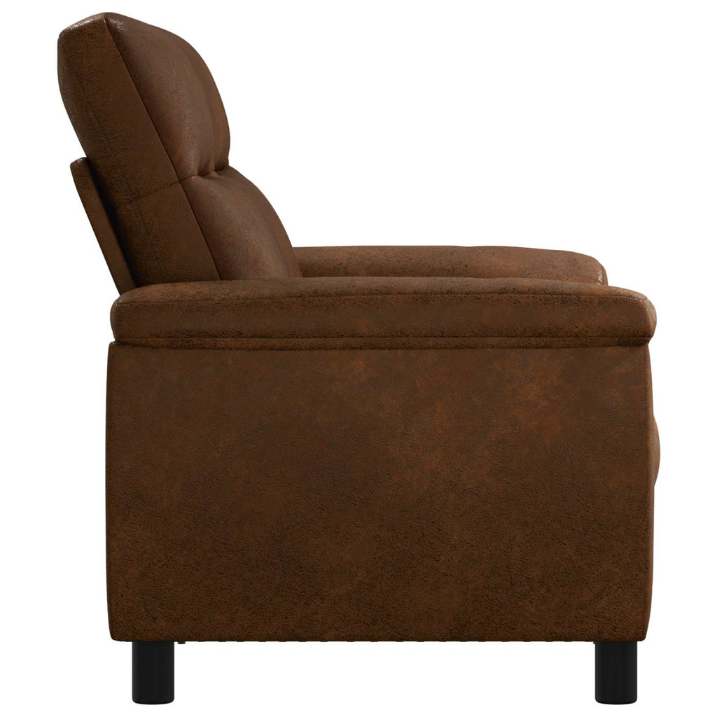 vidaXL Sofa brązowy 158 x 90 x 95 cm Skóra zamszowa