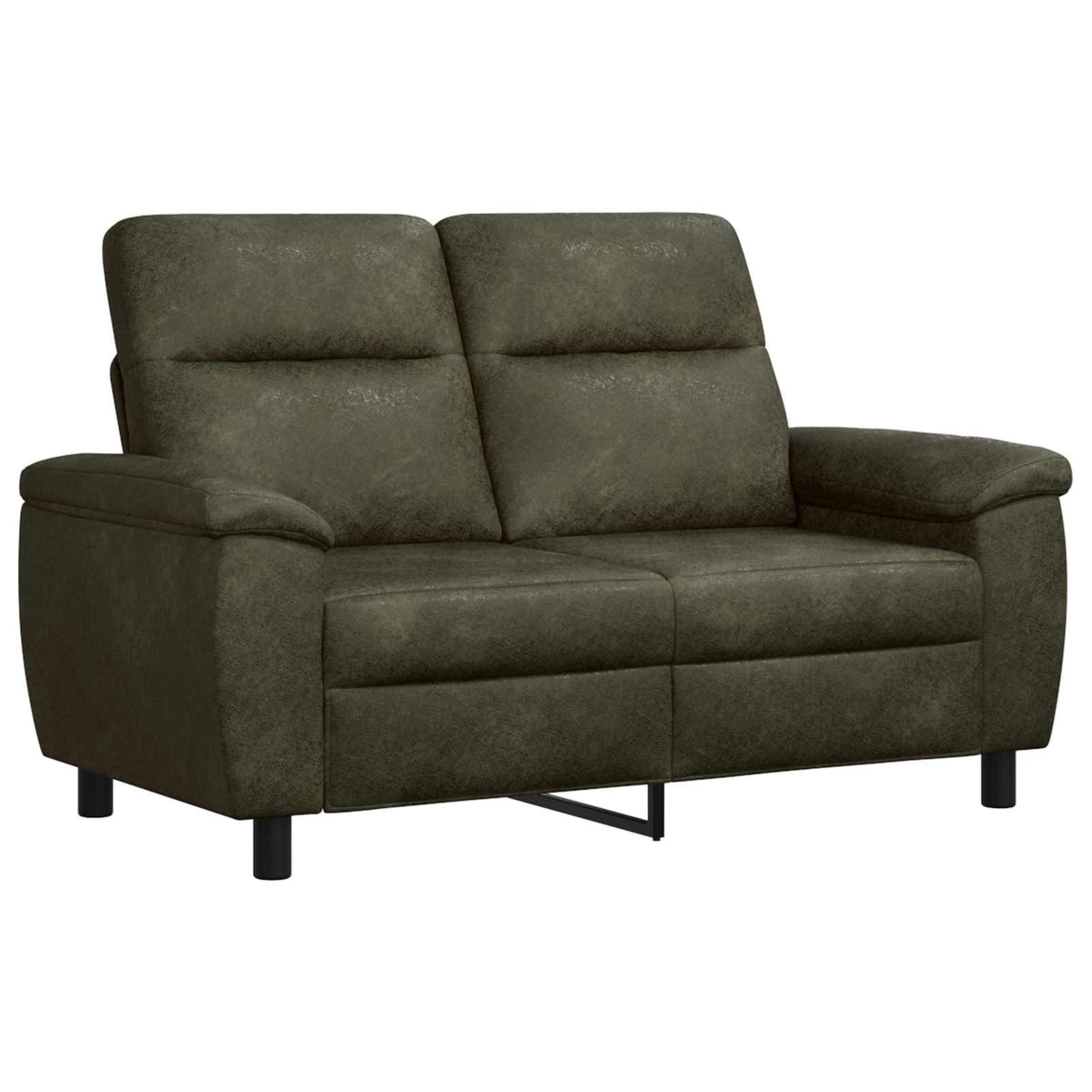 vidaXL Sofa Zielony wojskowy 158 x 90 x 95 cm Skóra zamszowa