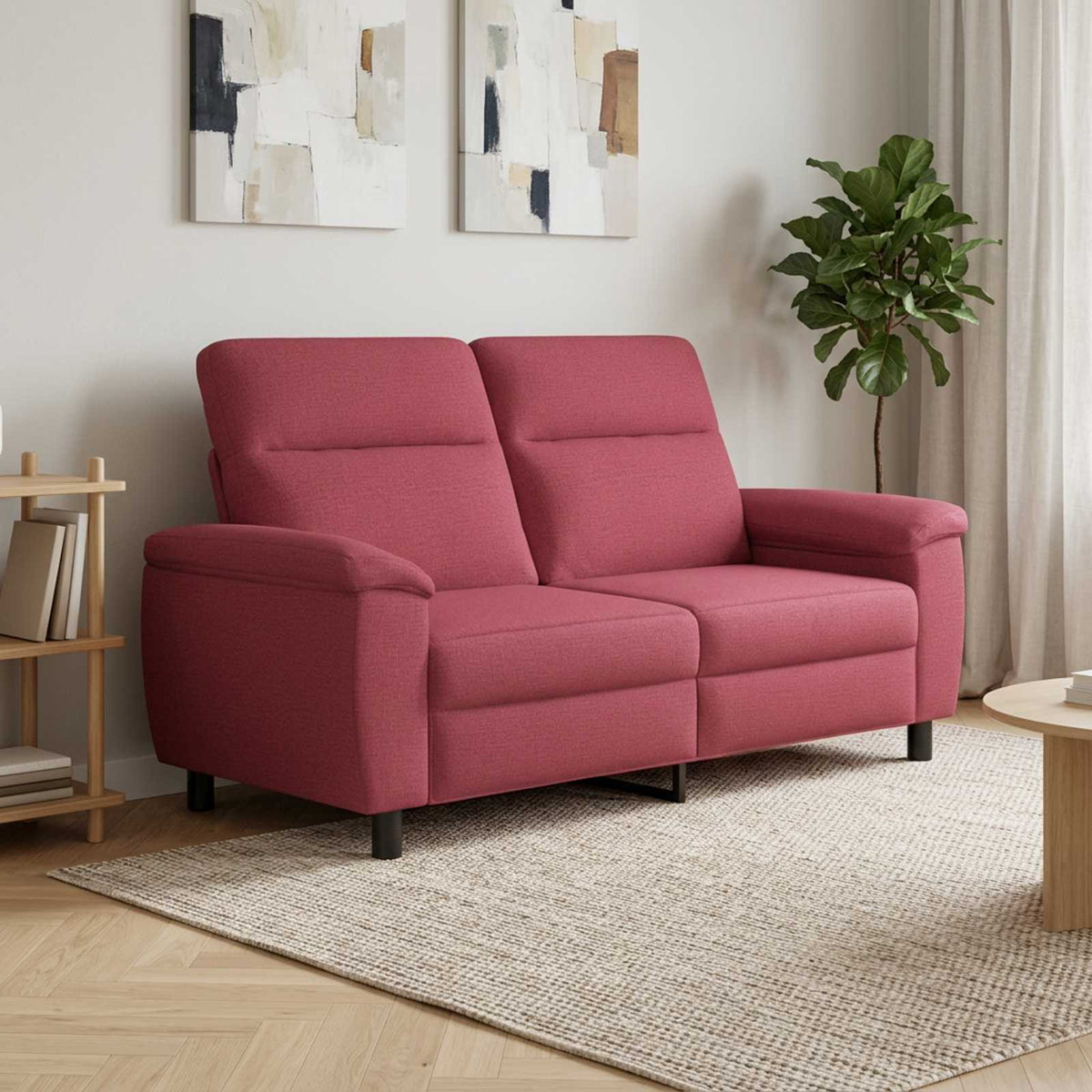 vidaXL Sofa Czerwone wino 178 x 90 x 95 cm tkanina