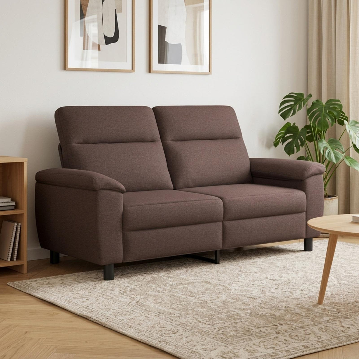 vidaXL Sofa Ciemny brąz 178 x 90 x 95 cm tkanina