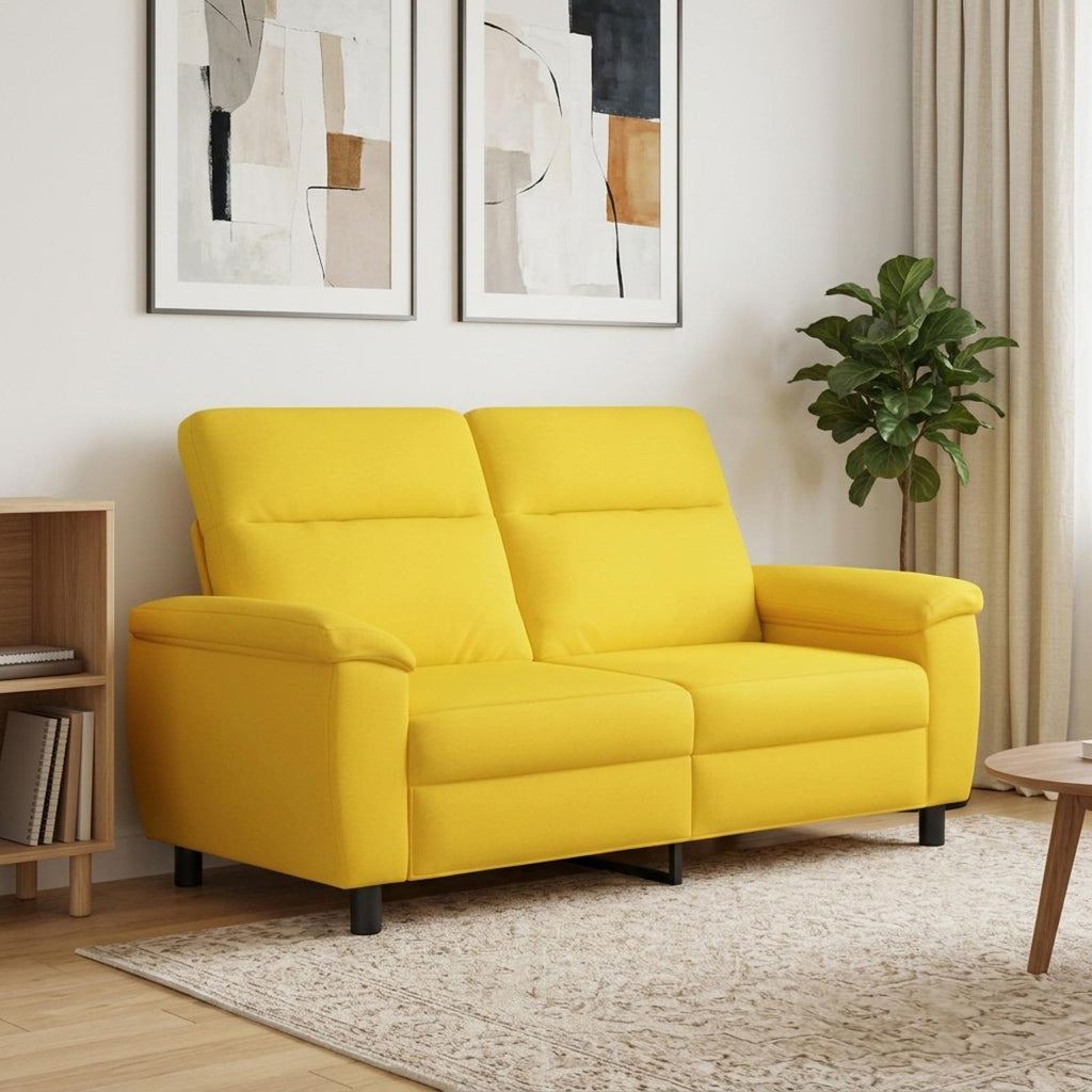 vidaXL Sofa Jasnożółty 178 x 90 x 95 cm tkanina