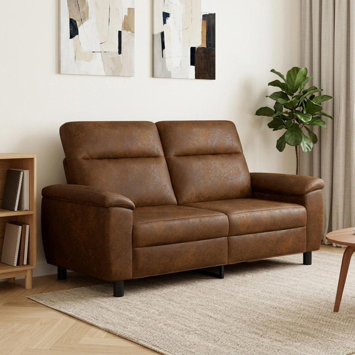 vidaXL Sofa brązowy 178 x 90 x 95 cm Skóra zamszowa
